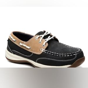 Rockport Womens Sailing Club Blue/Tan Safety Shoes Size 6